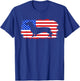 Dachshund American Flag 4th of July Dog Patriotic Women Kids T-Shirt - T-Shirt | Royal