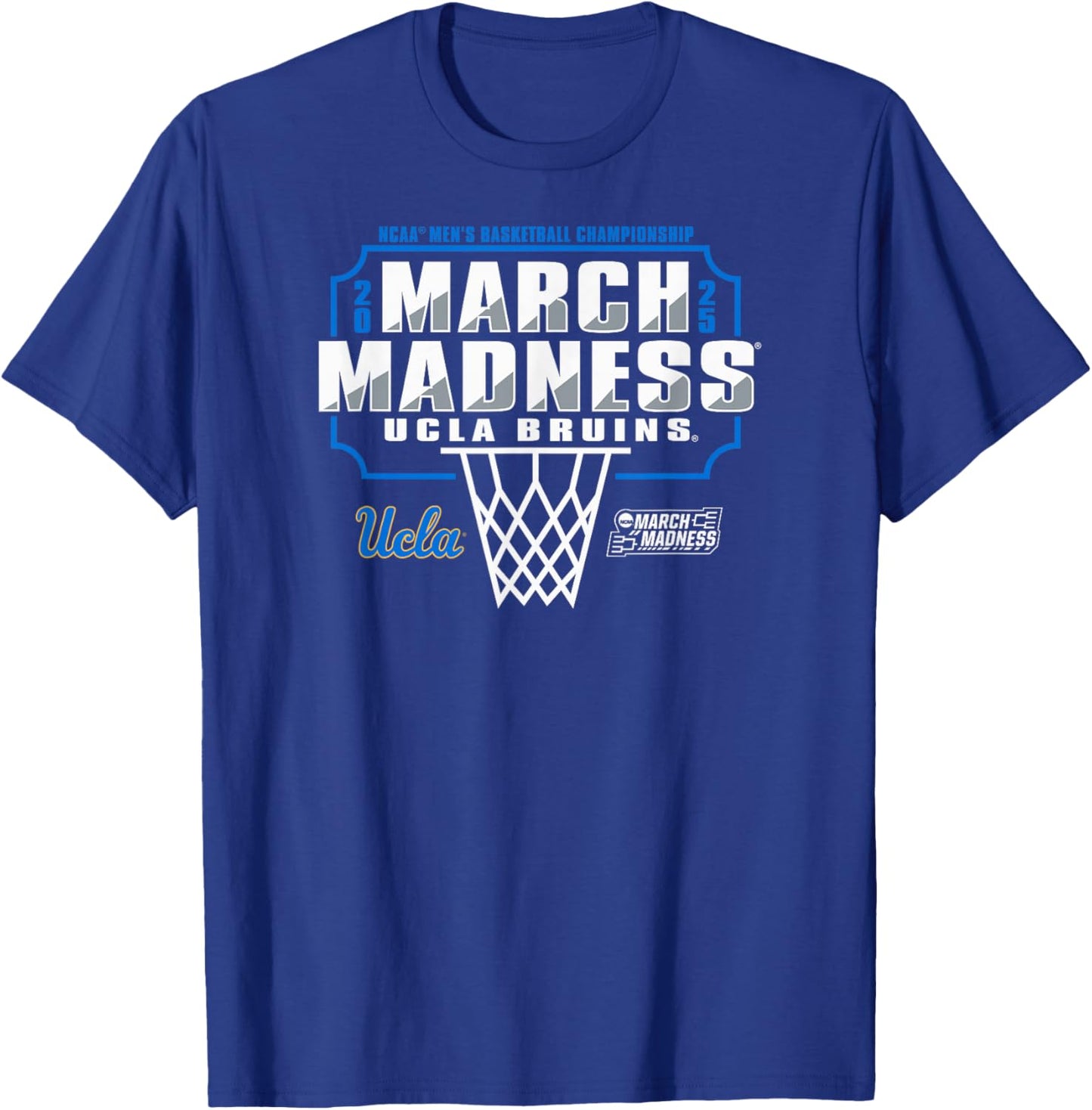 UCLA Bruins March Madness 2025 Basketball Black T-Shirt - T-Shirt | Royal