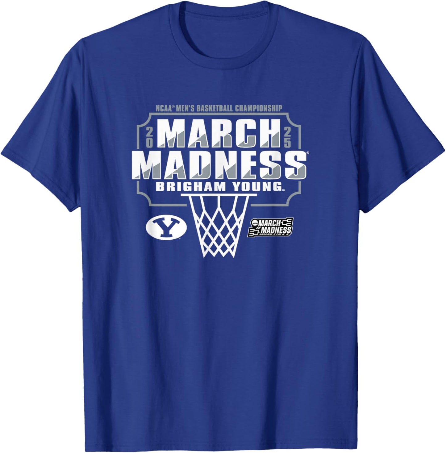 BYU Cougars March Madness 2025 Men's Basketball Royal T-Shirt - T-Shirt | Royal