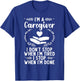 Funny Caregiver Art Men Girls Caregiving Caregiver T-Shirt - T-Shirt | Royal