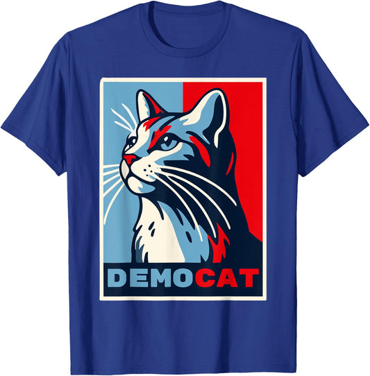 Democat Funny Democrat Party Political LIberal Feminist Joke Men Women T-Shirt - T-Shirt | Royal