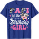 Papi Of The Birthday Girl Cute Cow Farm 1St Birthday T-Shirt - T-Shirt | Royal