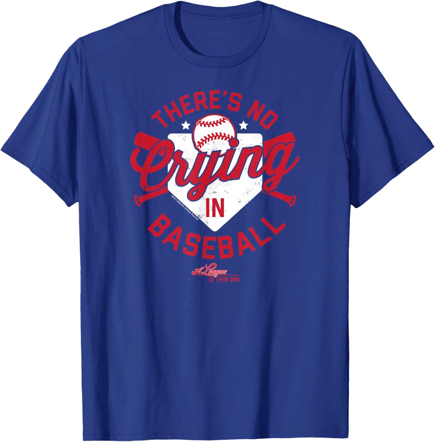 Sony - A League of Their Own - There's No Crying in Baseball T-Shirt - T-Shirt | Royal