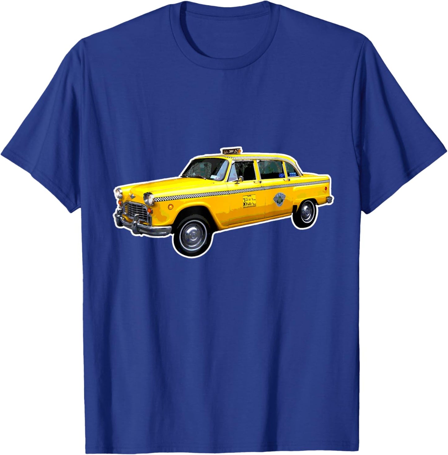 Empire State NY Co NYC Yellow Checker Taxi Cab Driver Retro New York City -Adults T-Shirt - T-Shirt | Royal