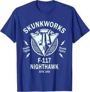 F-117 Nighthawk Stealth Airplane T-Shirt - T-Shirt | Royal