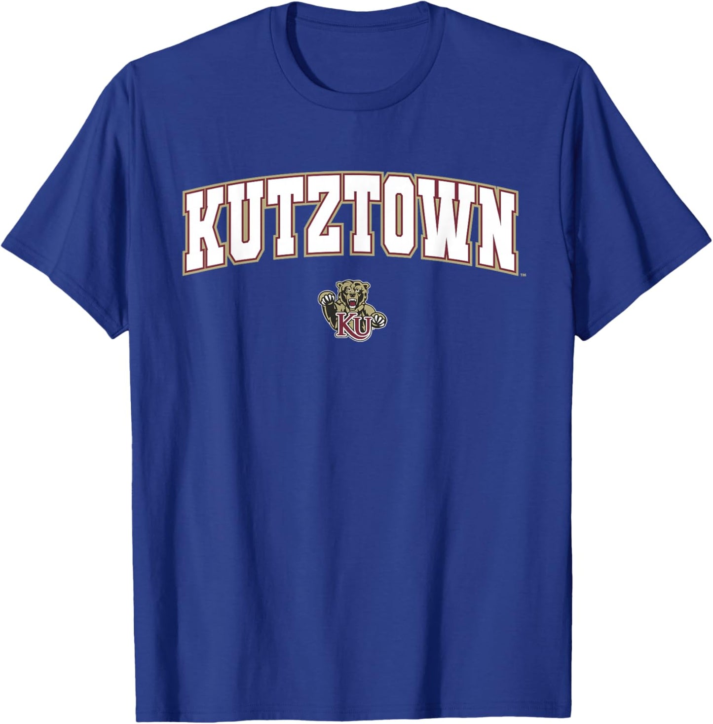Kutztown University Golden Bears Arch Logo T-Shirt - T-Shirt | Royal