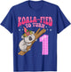Koala-fied To Turn 1 Year Old 1st Birthday Party Koala Girl T-Shirt - T-Shirt | Royal