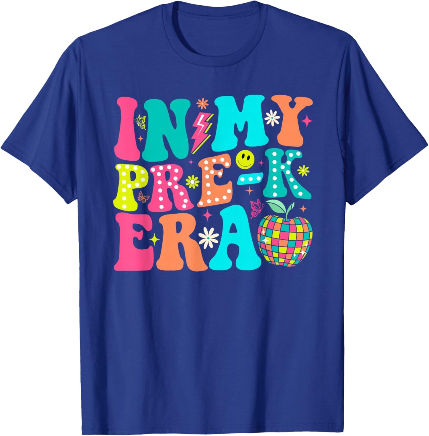 In My Pre K Era Back To School First Day Of Preschool T-Shirt - T-Shirt | Royal