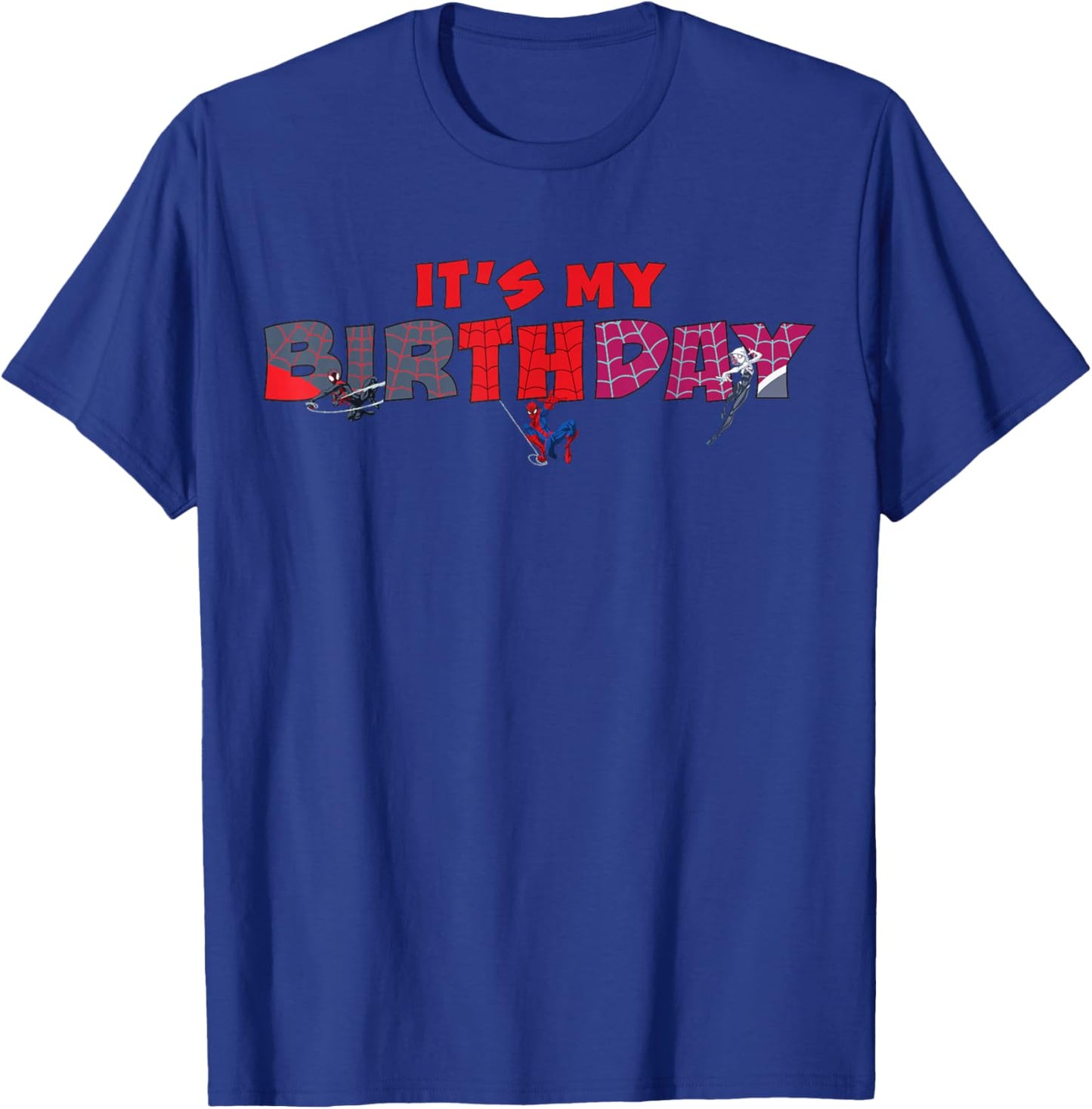 Marvel Spider-Man It's My Birthday Team Spidey Party T-Shirt - T-Shirt | Royal