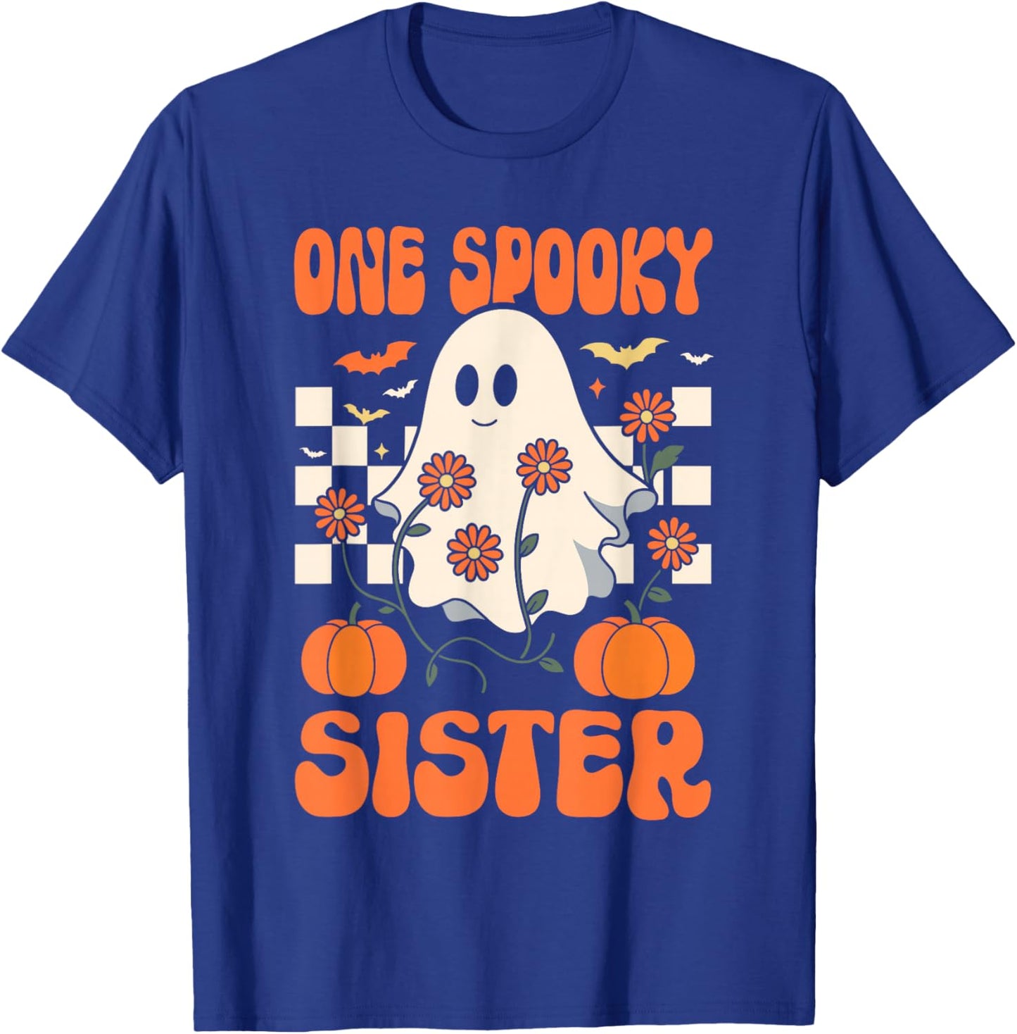 One Spooky Sister Matching Family Halloween Costumes T-Shirt - T-Shirt | Royal