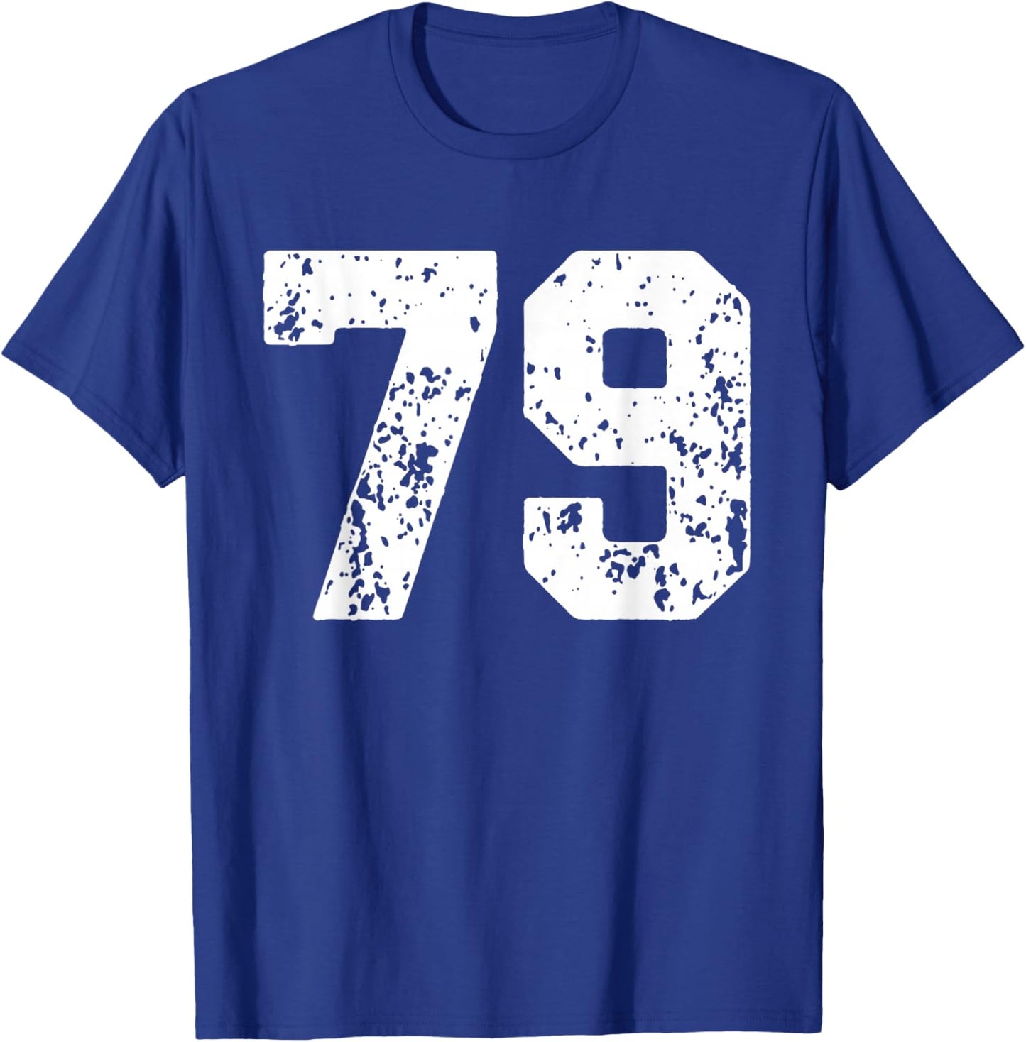 Number 79 White Best Classic College Style Birthday Funny T-Shirt - T-Shirt | Royal