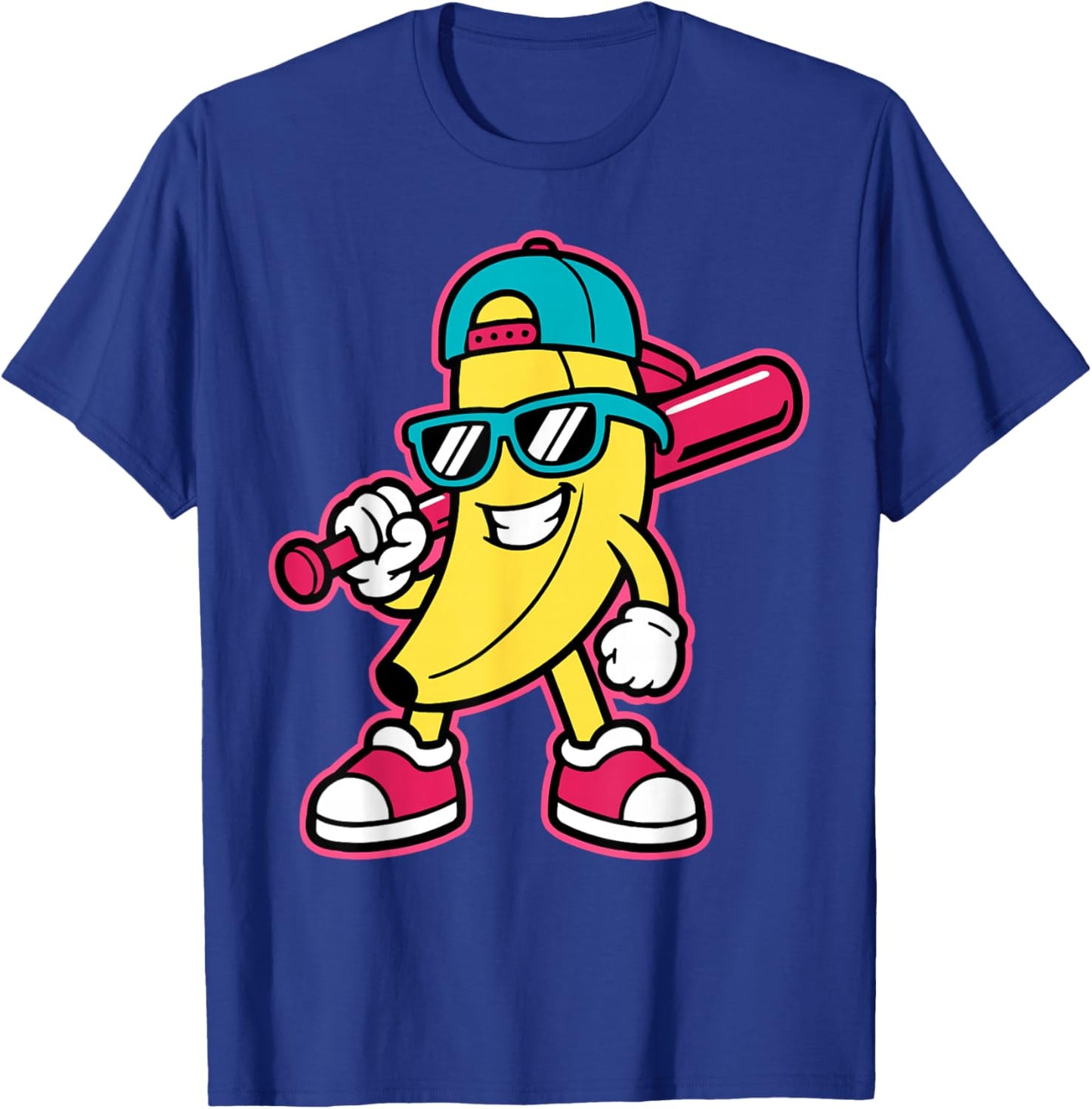 Banana Funny Cartoon Kids Youth Boys Girls T-Shirt - T-Shirt | Royal