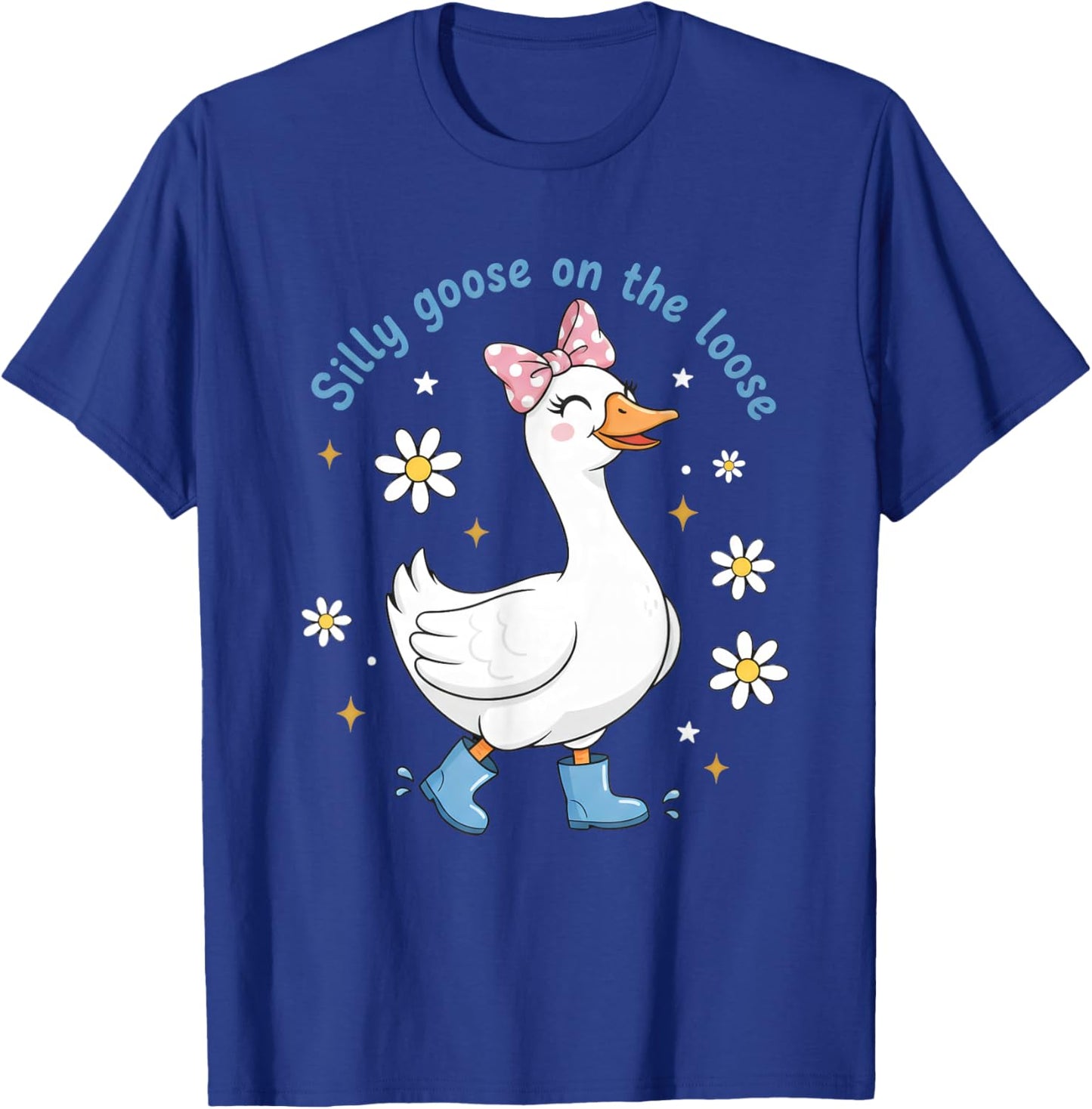 Silly Goose On The Loose Funny Goose Humor for Animal Lovers T-Shirt - T-Shirt | Royal