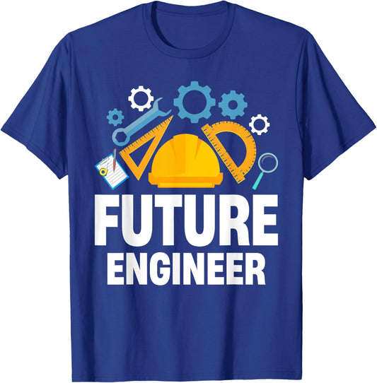 Engineering Student Kids Funny Future Engineer T-Shirt - T-Shirt | Royal