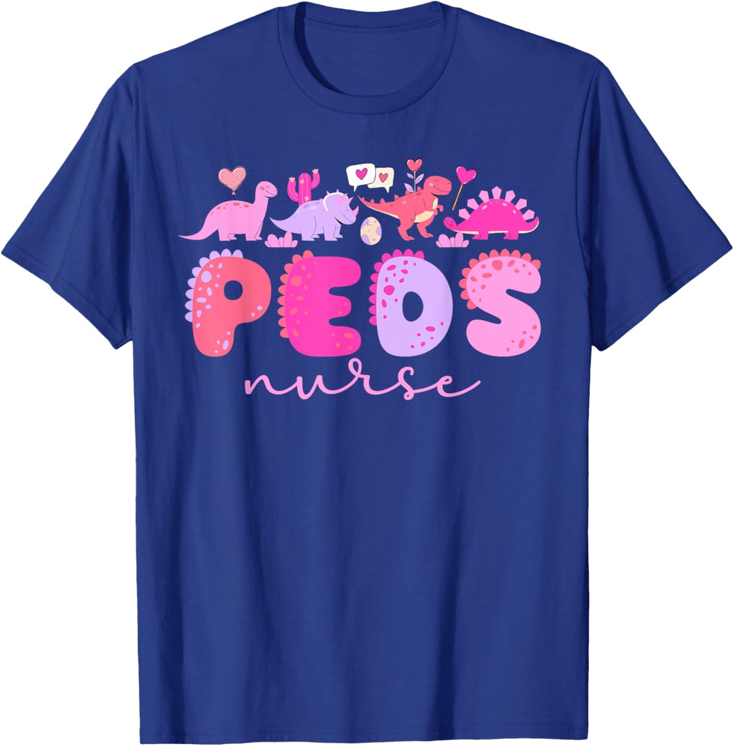 Valentine Peds Nurse Valentines Day Pediatric Nurse T-Shirt - T-Shirt | Royal
