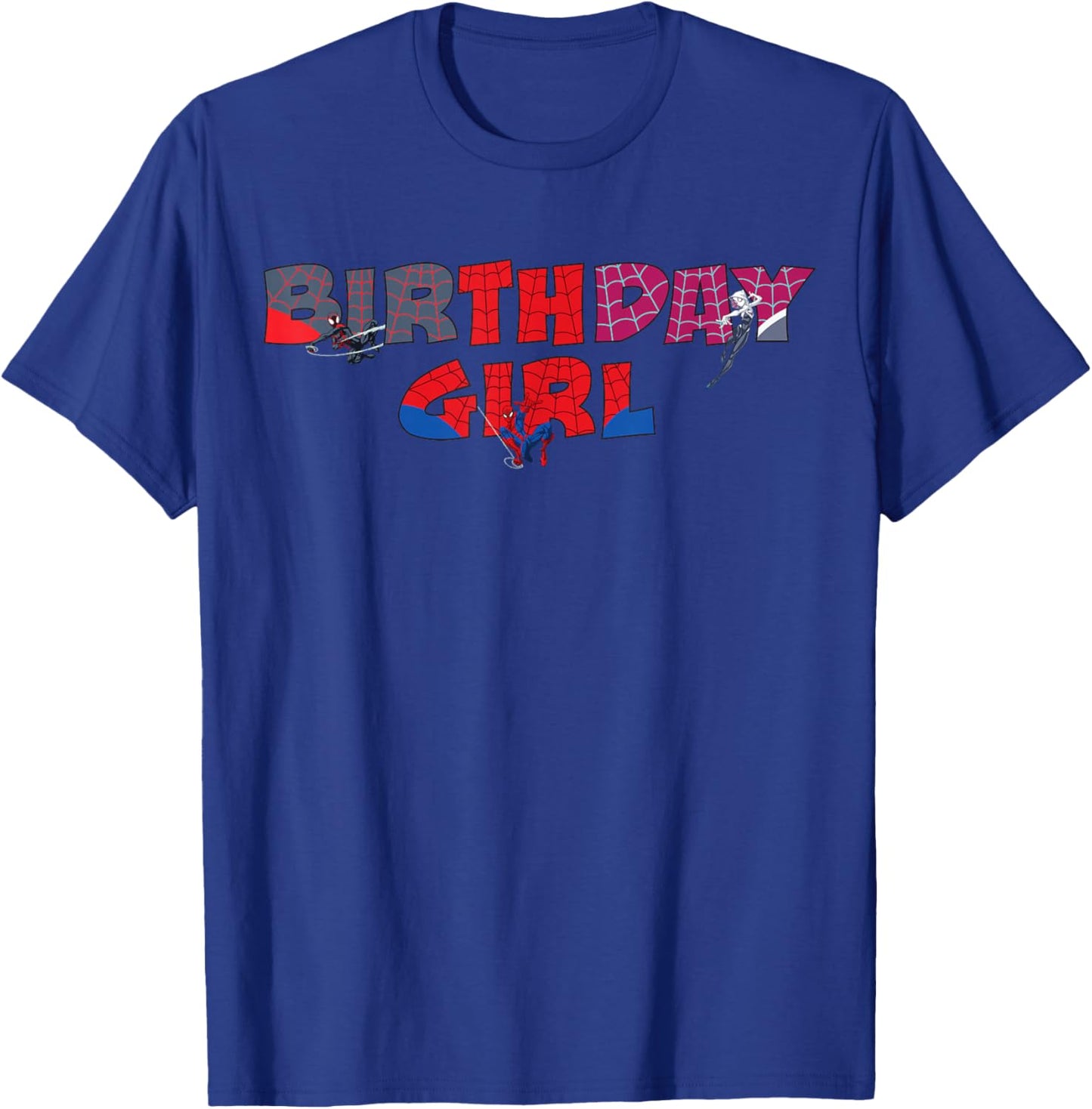 Marvel Spider-Man Birthday Girl Team Spidey Party T-Shirt - T-Shirt | Royal