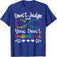 Don't Judge Be Understand Infinity Pride Autistic Awareness T-Shirt - T-Shirt | Royal