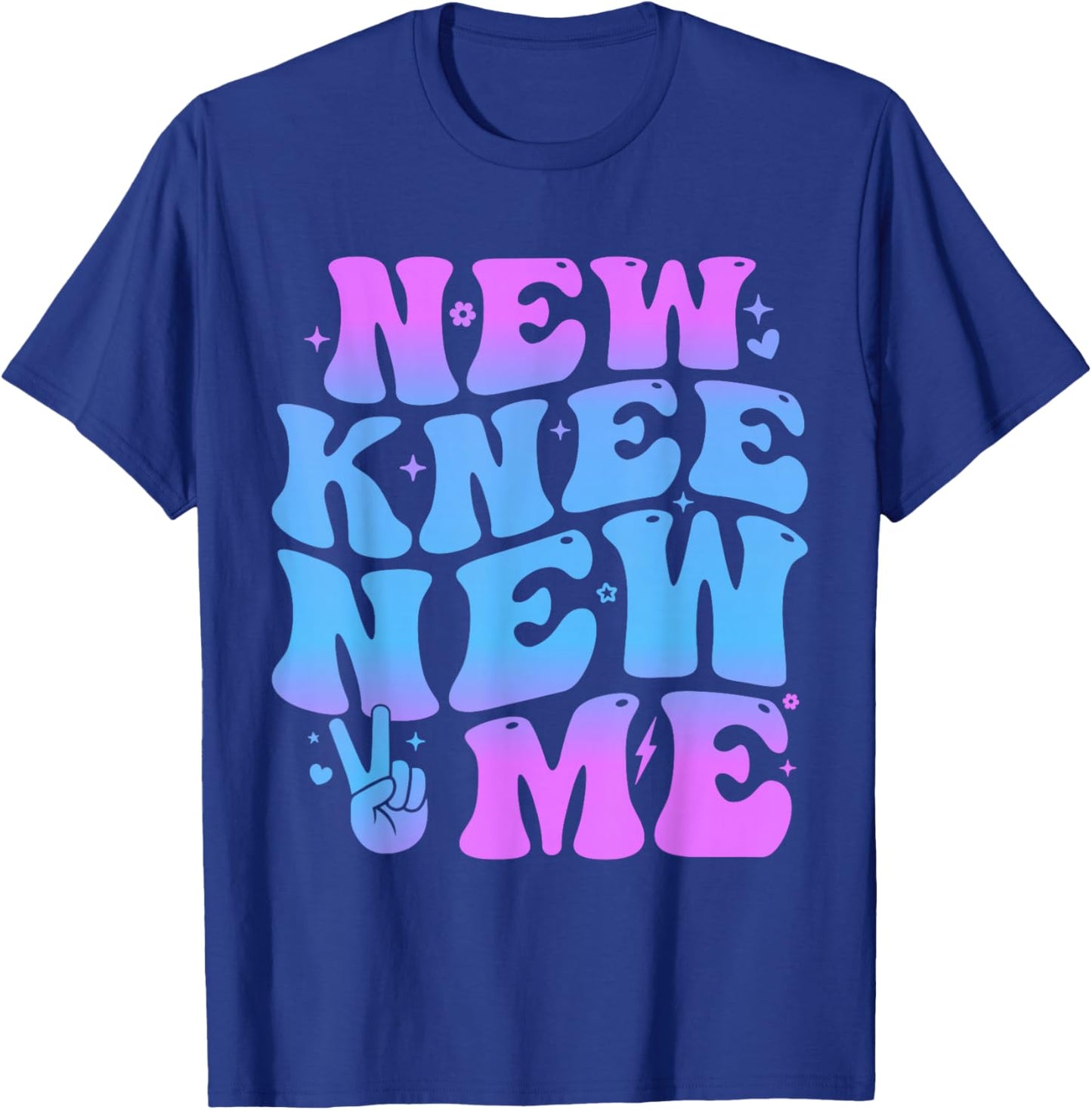 New Knee New Me Funny knee Replacement Surgery Recovery Joke T-Shirt - T-Shirt | Royal