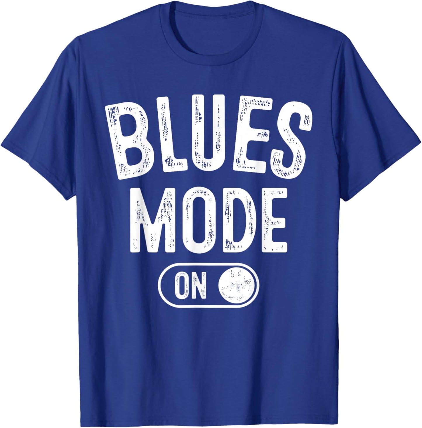 Blues Mode On Funny Blues Man Gift Musician Singer Guitarist T-Shirt - T-Shirt | Royal