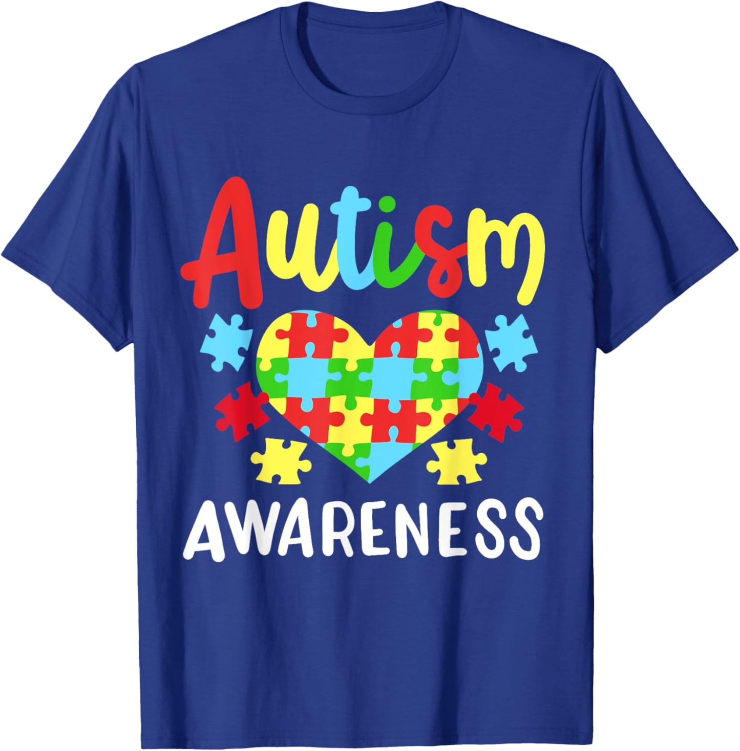 Autism Awareness , Small, Black T-Shirt - T-Shirt | Royal