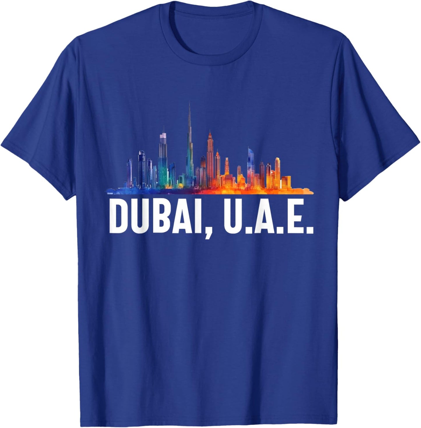 Dubai Souvenir Skyline UAE United Arab Emirate Reminder T-Shirt - T-Shirt | Royal