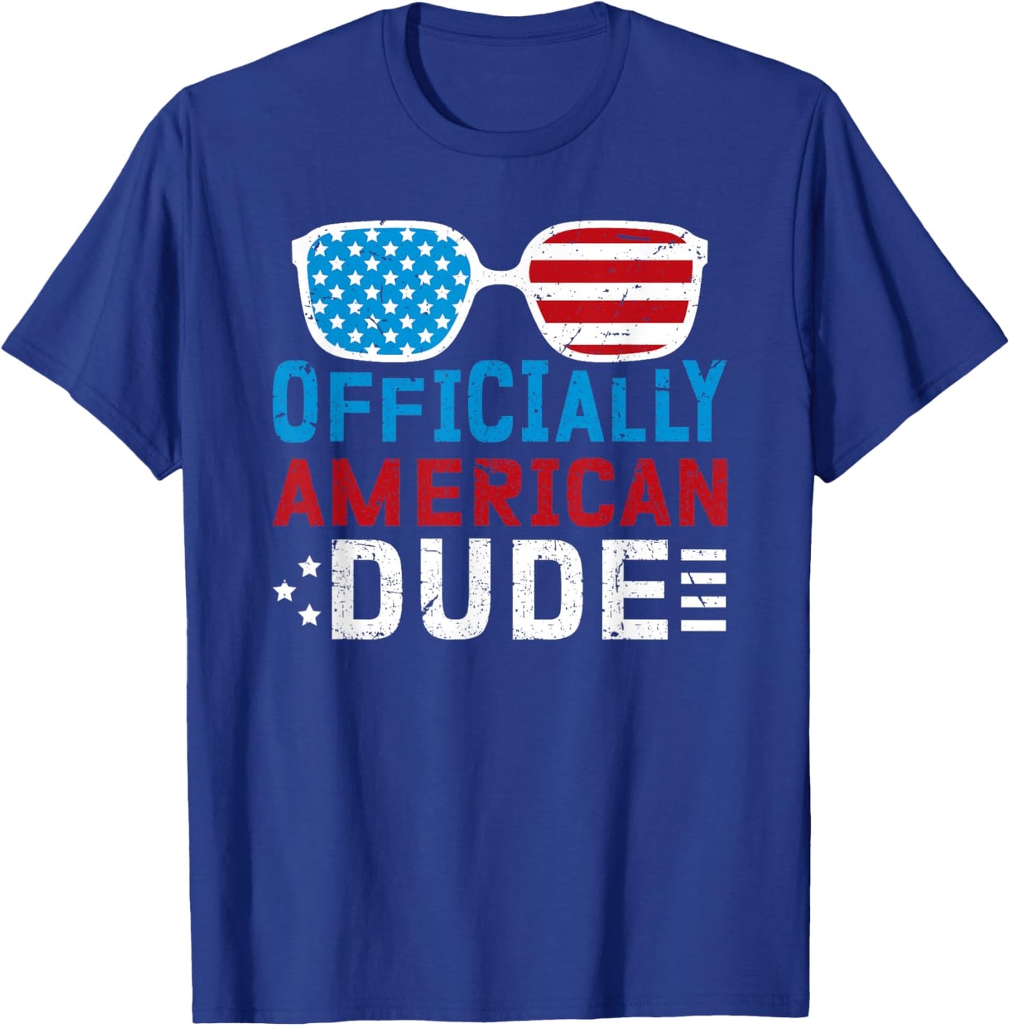 Officially American Dude New US Citizen US Citizenship USA T-Shirt - T-Shirt | Royal