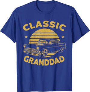 Granddad Vintage Retro Classic Funny Car Lover Enthusiast T-Shirt - T-Shirt | Royal