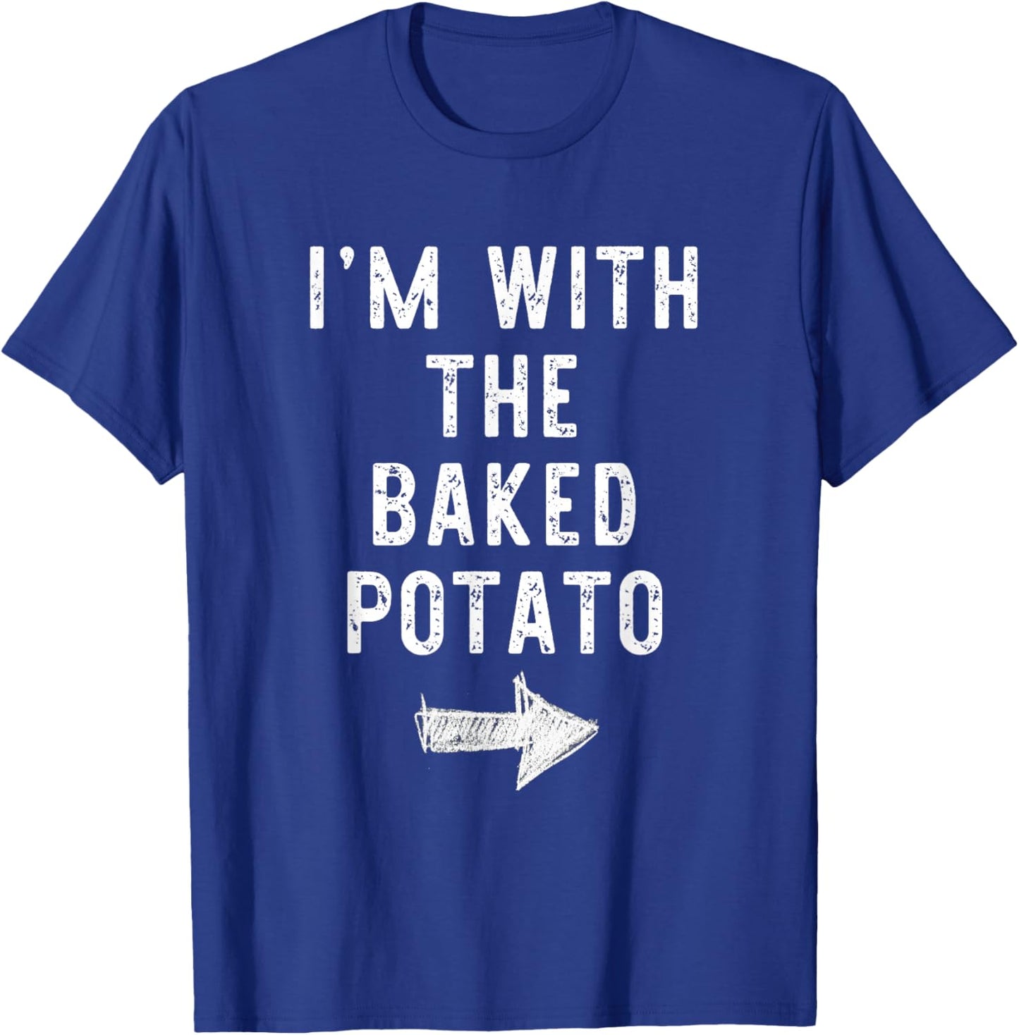 I’m With The Baked Potato Funny Halloween Couple Costume T-Shirt - T-Shirt | Royal