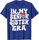 In My Senior Sister Era Groovy Baseball Senior Sister 2026 T-Shirt - T-Shirt | Royal