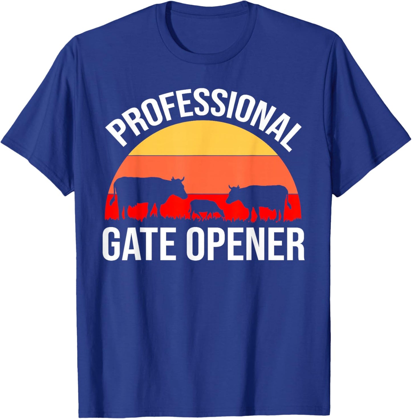 Professional Gate Opener Cow Apparel T-Shirt - T-Shirt | Royal