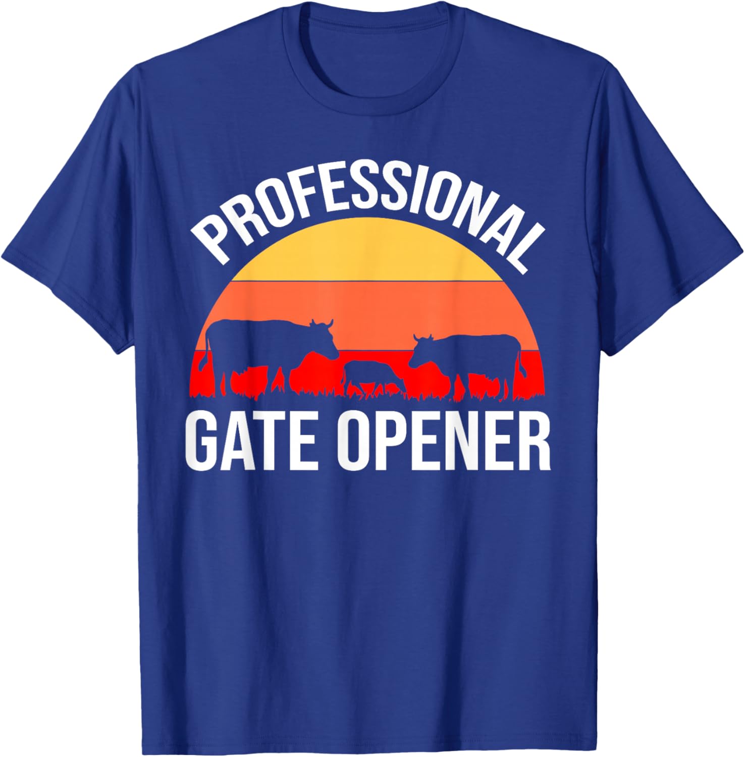 Professional Gate Opener Cow Apparel T-Shirt - T-Shirt | Royal
