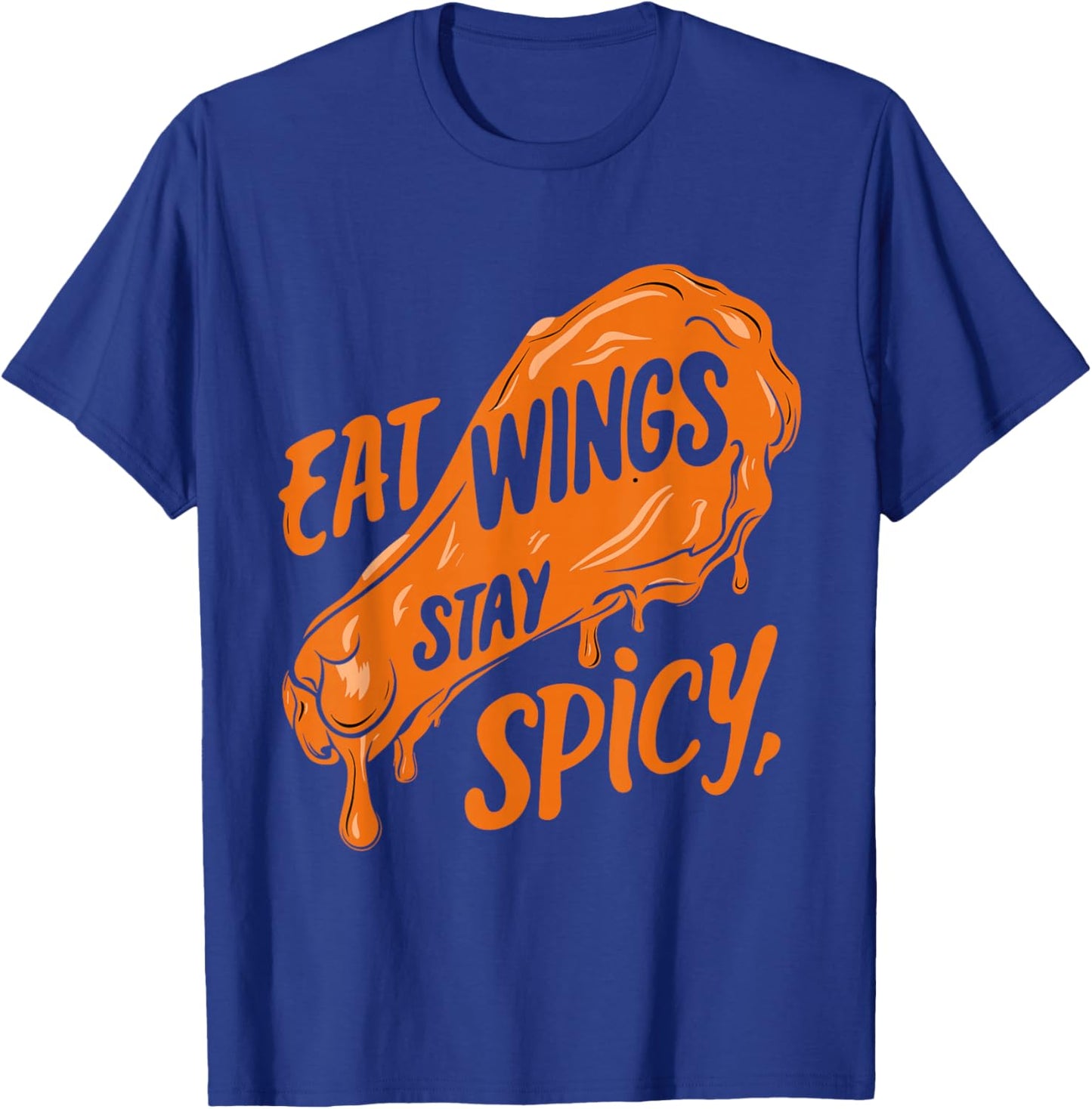Chicken Wings Wing Hot Cooked Chicken Fast Food T-Shirt - T-Shirt | Royal