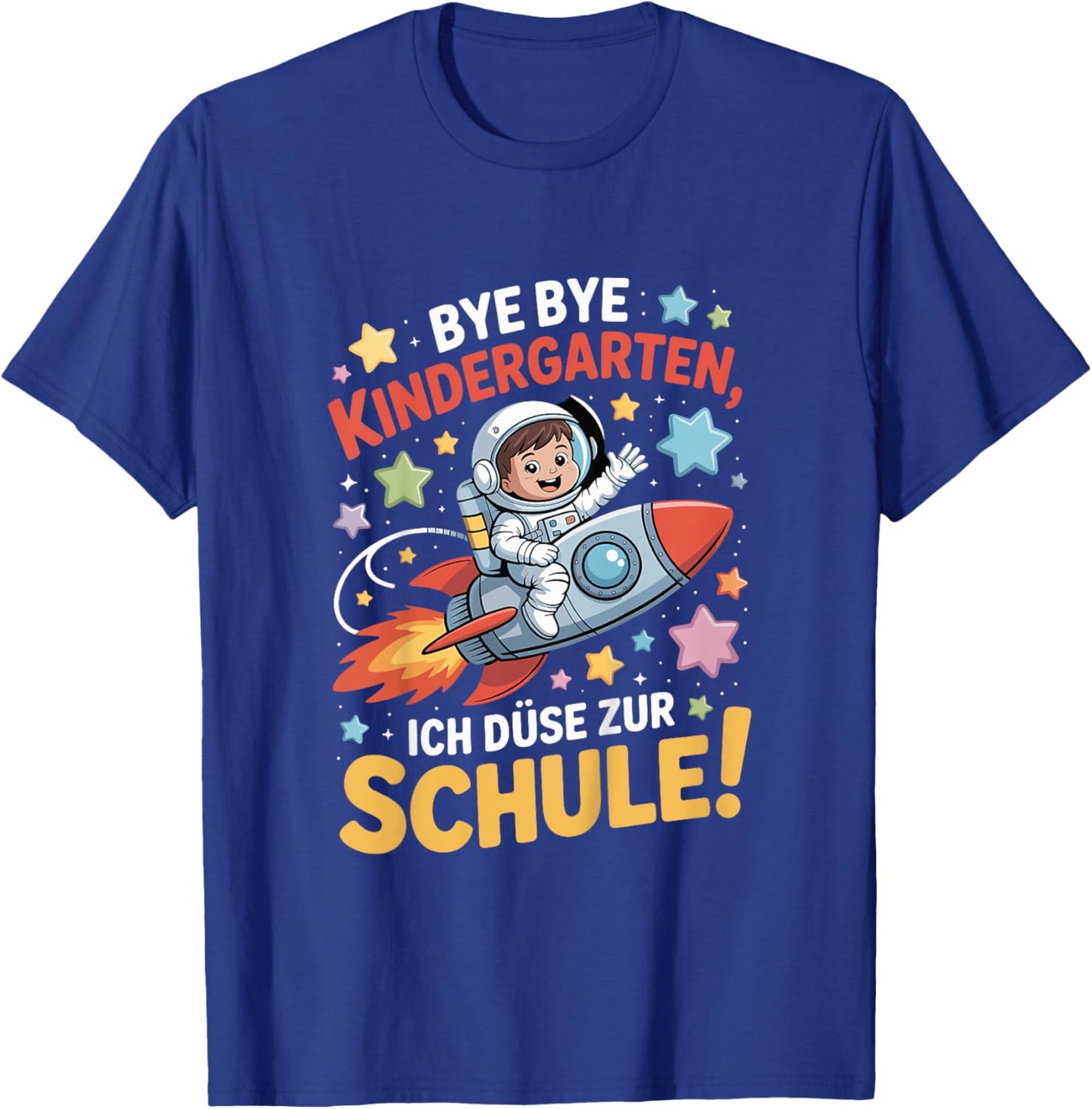 Kinder Weltraum Einschulung Junge Astronaut Schulkind 2025 T-Shirt - T-Shirt | Royal