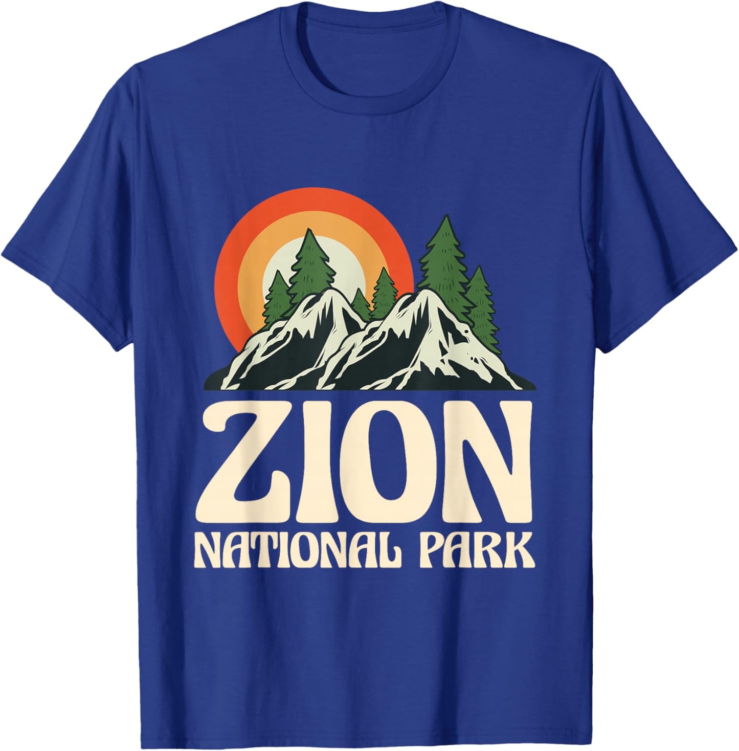 Zion National Park Souvenir Outdoors Hiking T-Shirt - T-Shirt | Royal