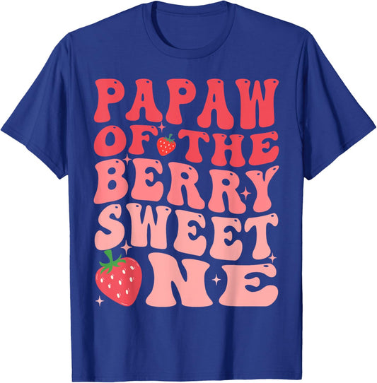 Papaw Of The Berry Sweet One 1st Birthday Strawberry T-Shirt - T-Shirt | Royal