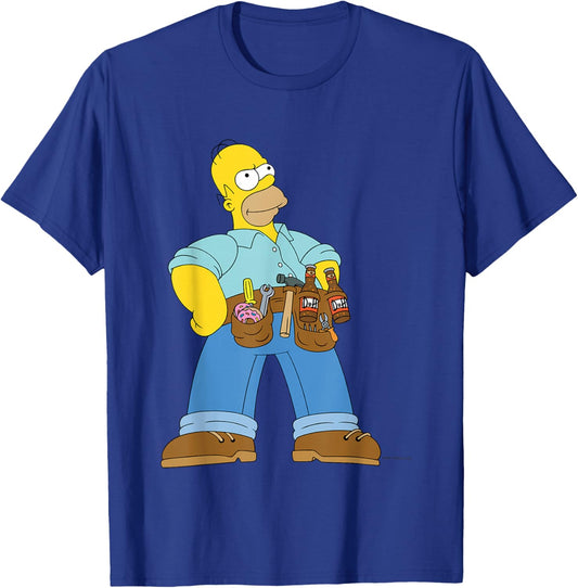 The Simpsons Duff & Donuts Handyman Homer T-Shirt - T-Shirt | Royal