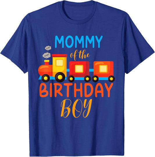 Mommy Birthday Boy Train I'm 2 Two Year Chugga Engine Bday T-Shirt - T-Shirt | Royal