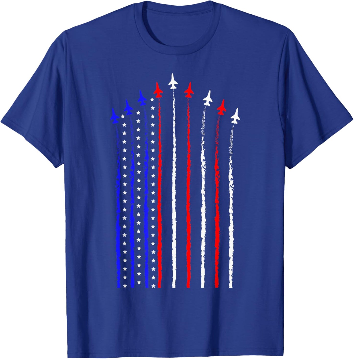 Patriot July 4th Fighter Jets Airplane USA Flag Kid Boy T-Shirt - T-Shirt | Royal