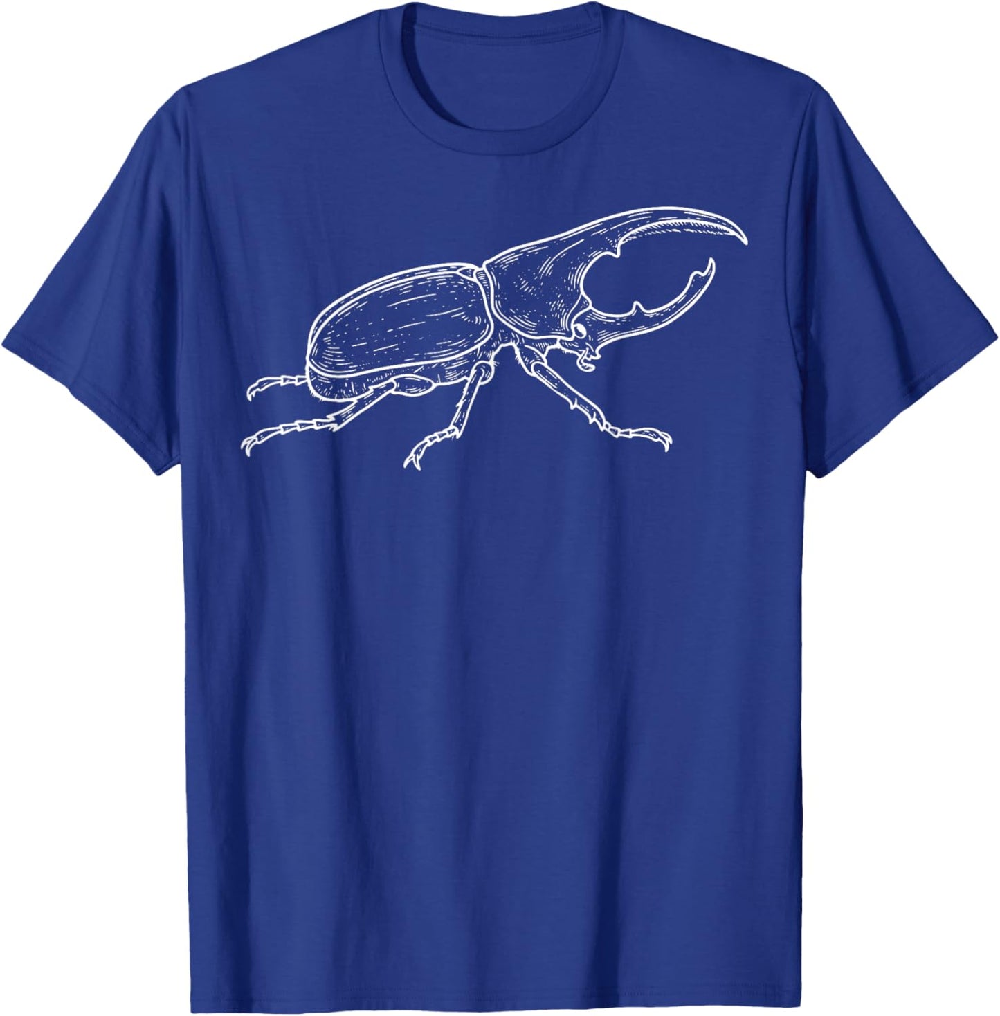Hercules Beetle Illustration T-Shirt - T-Shirt | Royal