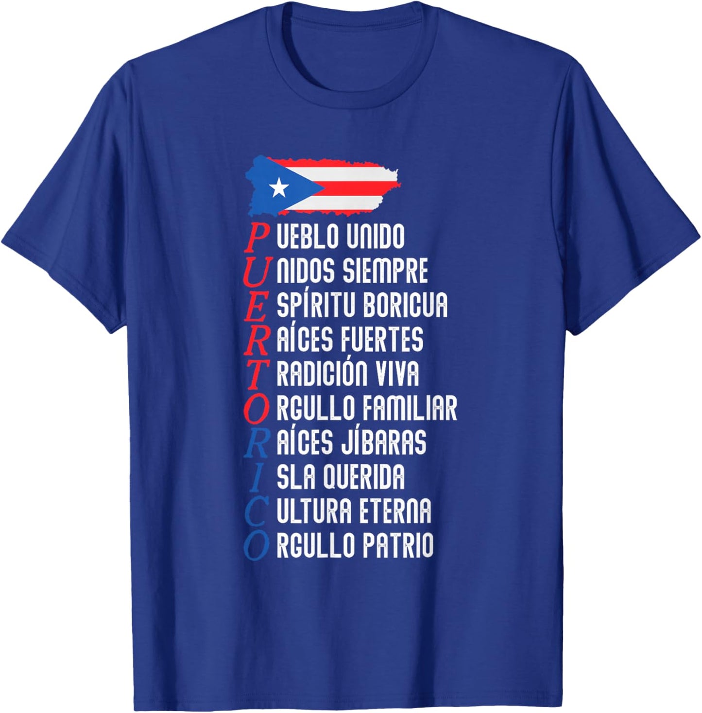 Puerto Rican Flag Puerto Rico Pride Cultural Artwork T-Shirt - T-Shirt | Royal