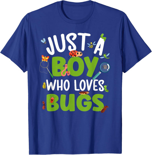 Bug Catcher Boys Bug Hunter Kids Insect Catcher Bug Lover T-Shirt - T-Shirt | Royal
