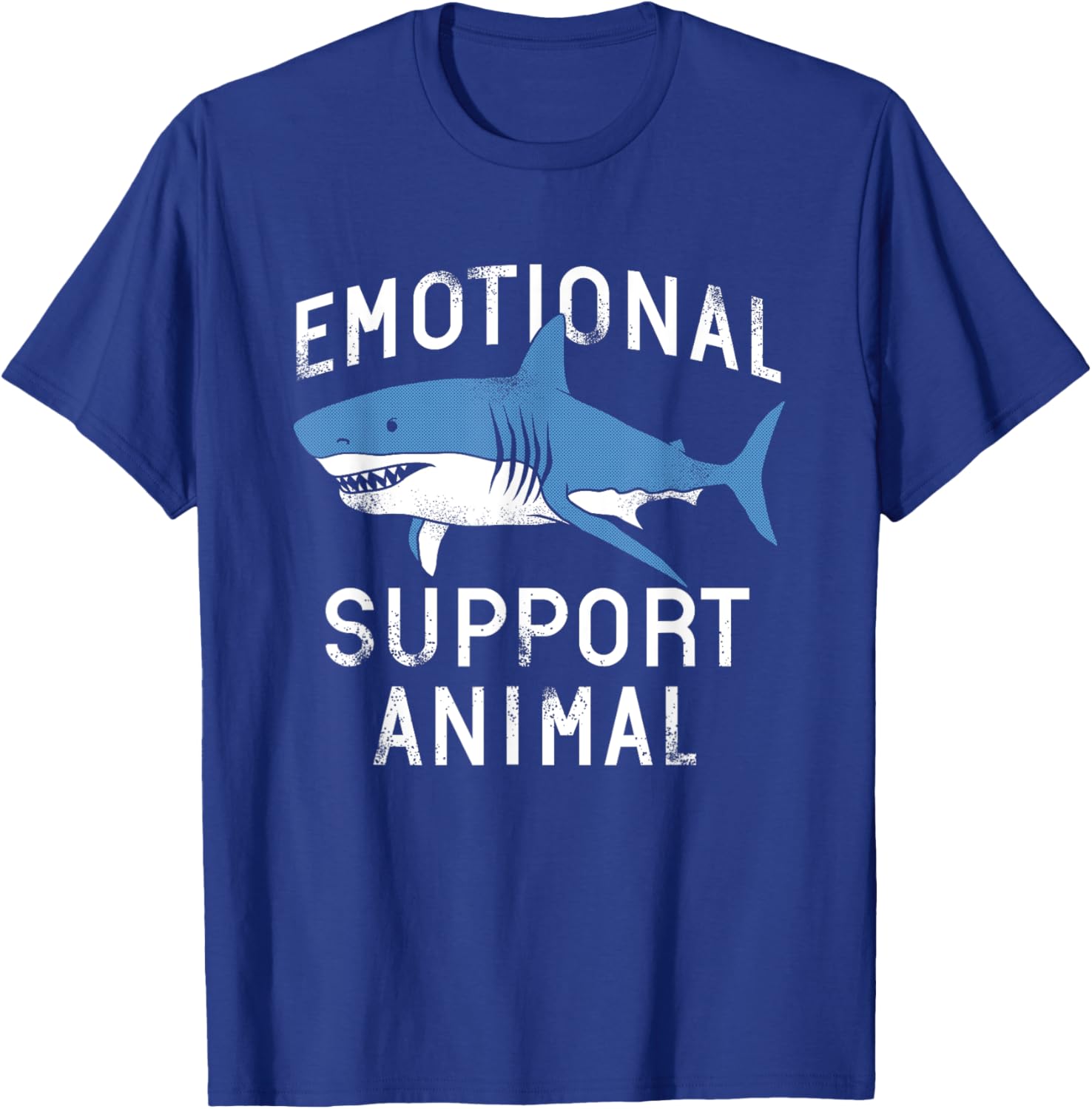 Emotional Support Animal Funny Scary Shark Pun Humor Shark T-Shirt - T-Shirt | Royal