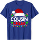 Cousin Crew Buffalo Plaid Xmas Pajamas Christmas Lights T-Shirt - T-Shirt | Royal