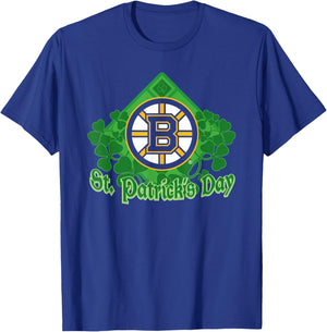 Boston Bruins St. Patrick's Day Black Officially Licensed T-Shirt - T-Shirt | Royal