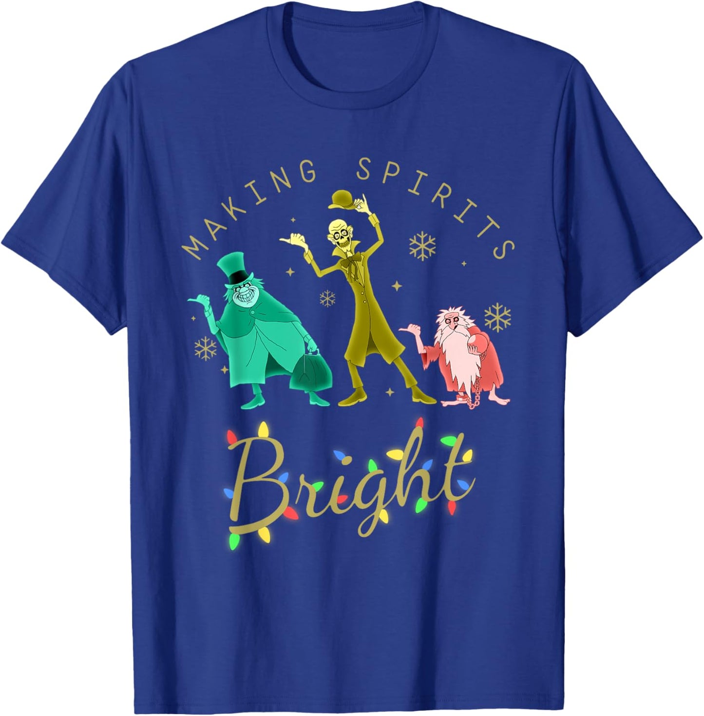 Making Spirits Bright Christmas Retro Groovy Christmas Ghost T-Shirt - T-Shirt | Royal