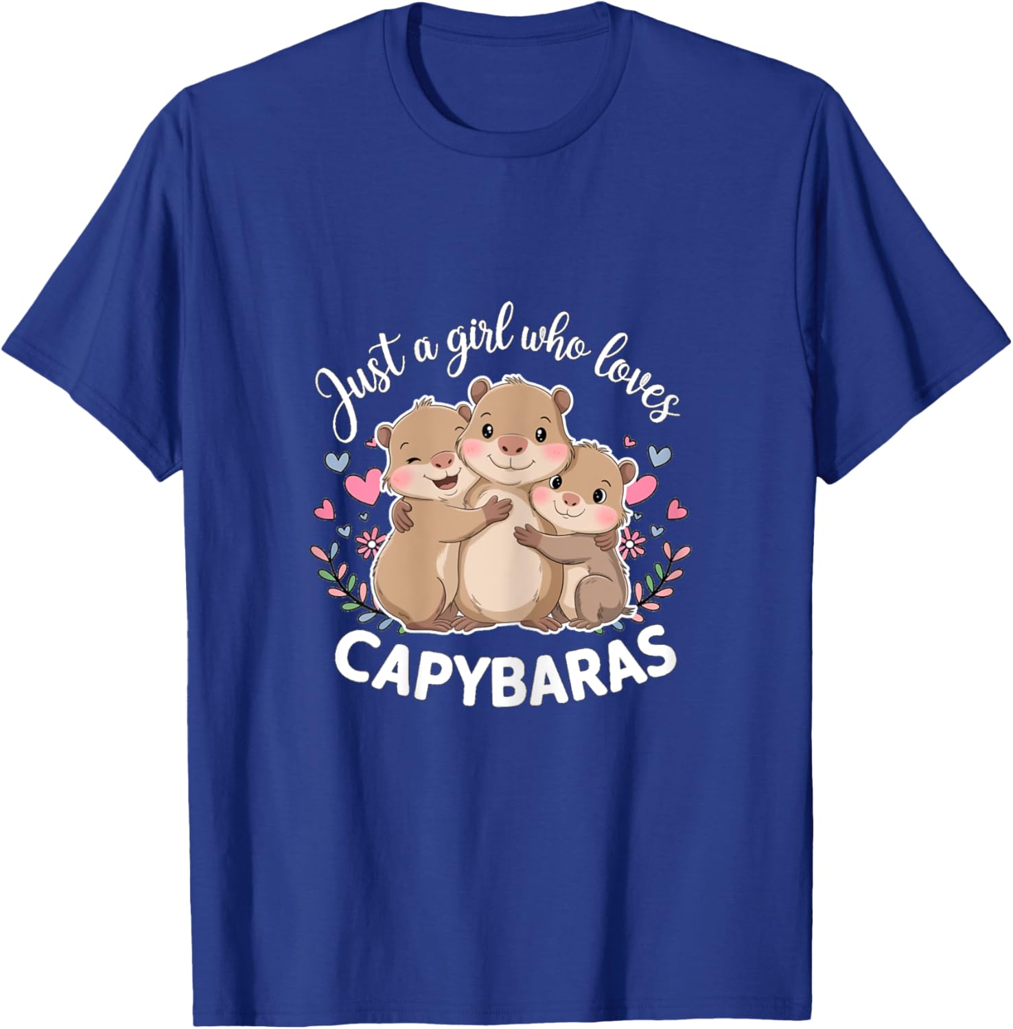 Funny Just A Girl Who Loves Capybaras Cool Capybara T-Shirt - T-Shirt | Royal