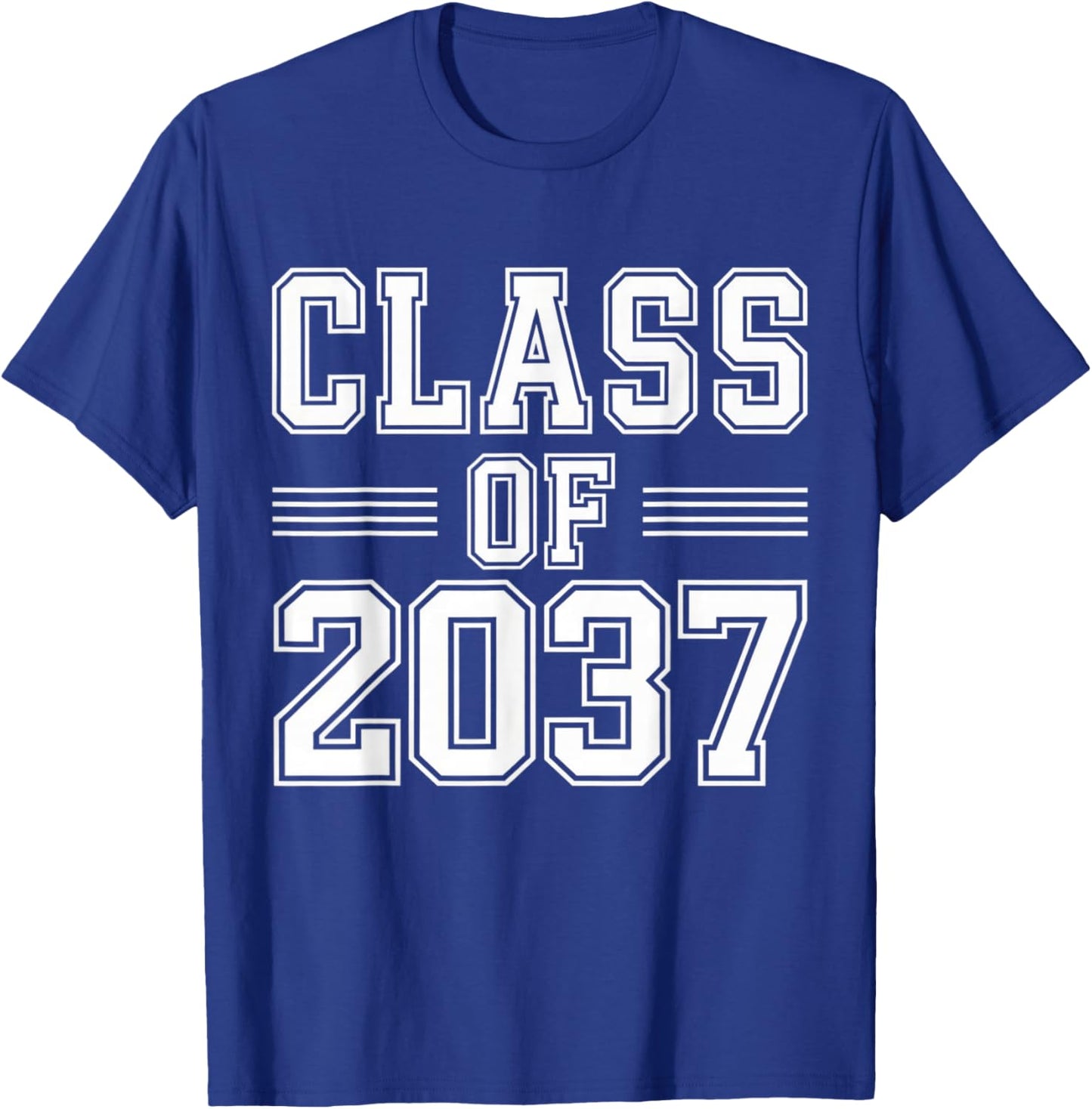 Class of 2037 Grow with Me First Day of School Graduation T-Shirt - T-Shirt | Royal