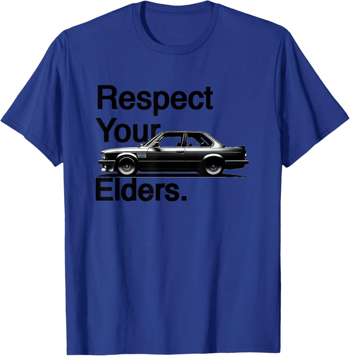 Respect Your Elders Vintage Euro E28 Coupe Concept T-Shirt - T-Shirt | Royal