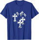 Y2K Grunge Vintage Cross Heart T-Shirt - T-Shirt | Royal