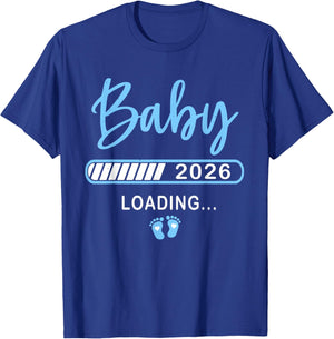 Baby Boy Loading 2026 for Pregnancy Announcement 2026 T-Shirt - T-Shirt | Royal